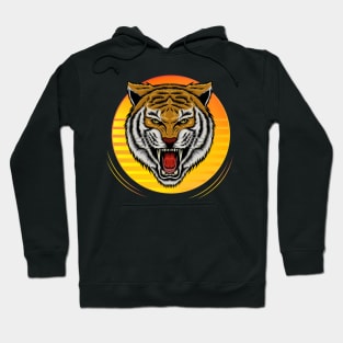 vector angry tiger face Hoodie